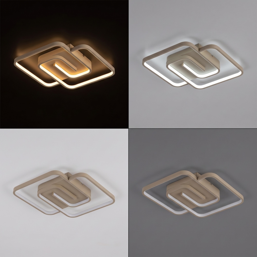 BRILAGI - LED Stmívatelné stropní svítidlo VELO LED/64W/230V 3000-6500K 48x48 cm béžová + dálkové ovládání