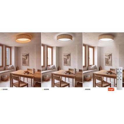 Brilagi - LED Stmívatelné stropní svítidlo VELVET SMARTIX STARS LED/24W/230V 3000-6000K pr. 45 cm béžová Wi-Fi Tuya Beacon + dálkové ovládání