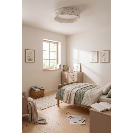 Brilagi - LED Stmívatelné stropní svítidlo VELVET SMARTIX STARS LED/24W/230V 3000-6000K pr. 45 cm bílá/květiny Wi-Fi Tuya Beacon + dálkové ovládání