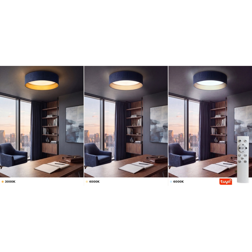 Brilagi - LED Stmívatelné stropní svítidlo VELVET SMARTIX STARS LED/24W/230V 3000-6000K pr. 45 cm modrá/zlatá Wi-Fi Tuya Beacon + dálkové ovládání