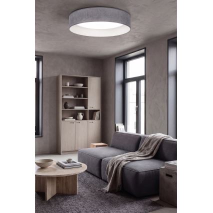 Brilagi - LED Stmívatelné stropní svítidlo VELVET SMARTIX STARS LED/36W/230V 3000-6000K pr. 55 cm šedá Wi-Fi Tuya Beacon + dálkové ovládání