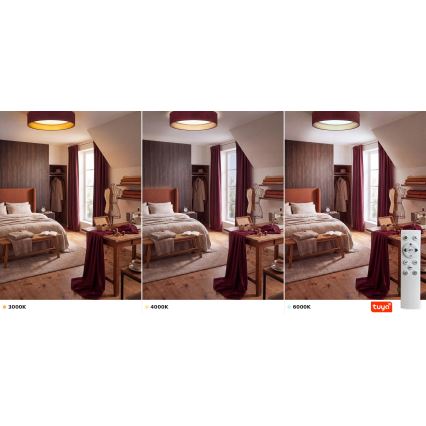 Brilagi - LED Stmívatelné stropní svítidlo VELVET SMARTIX STARS LED/36W/230V 3000-6000K pr. 55 cm vínová/zlatá Wi-Fi Tuya Beacon + dálkové ovládání