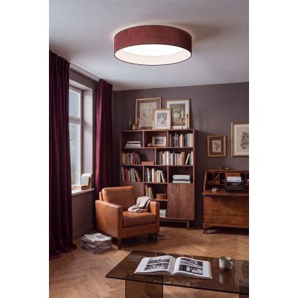 Brilagi - LED Stmívatelné stropní svítidlo VELVET SMARTIX STARS LED/36W/230V 3000-6000K pr. 55 cm vínová Wi-Fi Tuya Beacon + dálkové ovládání