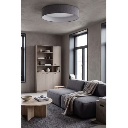 Brilagi - LED Stmívatelné stropní svítidlo VELVET SMARTIX LED/24W/230V 3000-6000K pr. 45 cm šedá Wi-Fi Tuya Beacon + dálkové ovládání