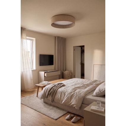 Brilagi - LED Stmívatelné stropní svítidlo VELVET SMARTIX LED/36W/230V 3000-6000K pr. 55 cm béžová Wi-Fi Tuya Beacon + dálkové ovládání