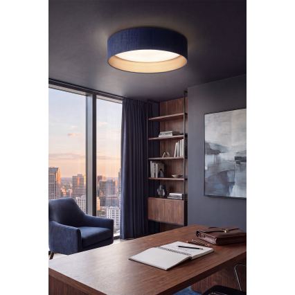 Brilagi - LED Stmívatelné stropní svítidlo VELVET SMARTIX LED/36W/230V 3000-6000K pr. 55 cm modrá/zlatá Wi-Fi Tuya Beacon + dálkové ovládání