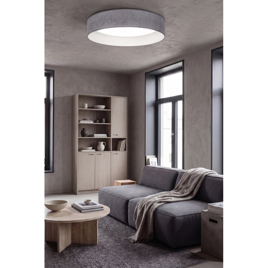 Brilagi - LED Stmívatelné stropní svítidlo VELVET SMARTIX LED/36W/230V 3000-6000K pr. 55 cm šedá Wi-Fi Tuya Beacon + dálkové ovládání