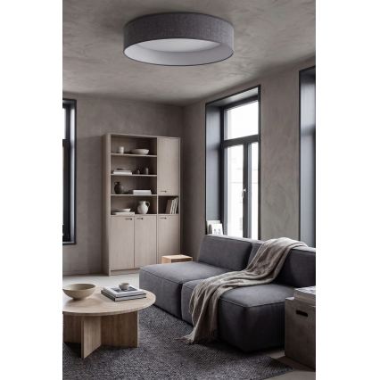 Brilagi - LED Stmívatelné stropní svítidlo VELVET SMART VARI LED/24W/230V 3000-6500K pr. 45 cm šedá + dálkové ovládání