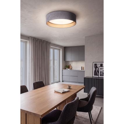 Brilagi - LED Stmívatelné stropní svítidlo VELVET SMART VARI LED/24W/230V 3000-6500K pr. 45 cm šedá/zlatá + dálkové ovládání