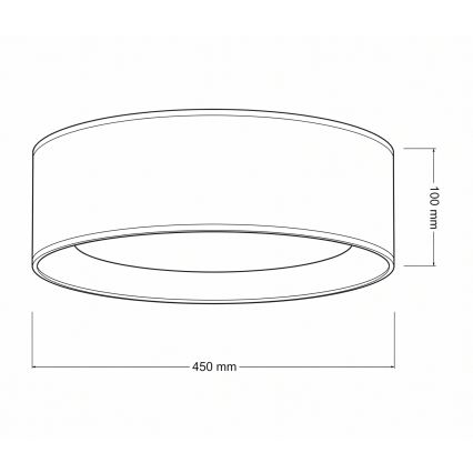 Brilagi - LED Stmívatelné stropní svítidlo VELVET SMART VARI LED/24W/230V 3000-6500K pr. 45 cm vínová + dálkové ovládání