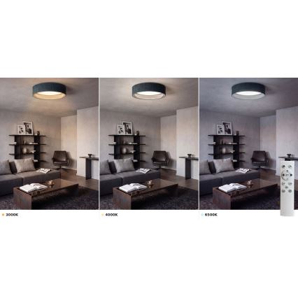 Brilagi - LED Stmívatelné stropní svítidlo VELVET SMART VARI LED/24W/230V 3000-6500K pr. 45 cm zelená + dálkové ovládání