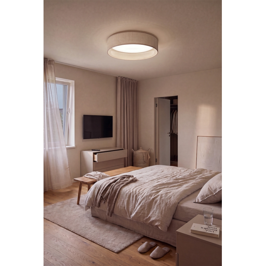 Brilagi - LED Stmívatelné stropní svítidlo VELVET SMART VARI LED/36W/230V 3000-6500K pr. 55 cm béžová + dálkové ovládání