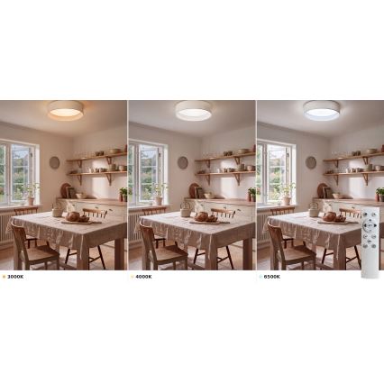Brilagi - LED Stmívatelné stropní svítidlo VELVET SMART VARI LED/36W/230V 3000-6500K pr. 55 cm bílá + dálkové ovládání