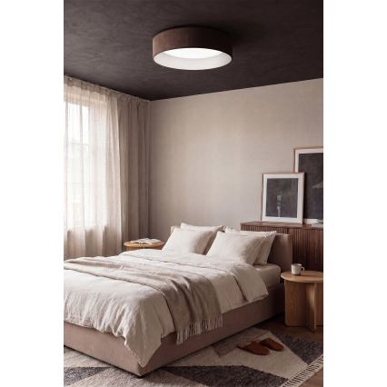 Brilagi - LED Stmívatelné stropní svítidlo VELVET SMART VARI LED/36W/230V 3000-6500K pr. 55 cm hnědá + dálkové ovládání