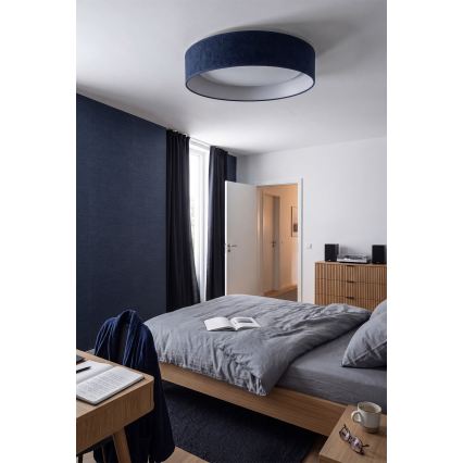 Brilagi - LED Stmívatelné stropní svítidlo VELVET SMART VARI LED/36W/230V 3000-6500K pr. 55 cm modrá + dálkové ovládání