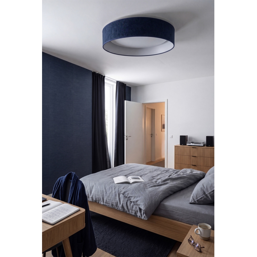 Brilagi - LED Stmívatelné stropní svítidlo VELVET SMART VARI LED/36W/230V 3000-6500K pr. 55 cm modrá + dálkové ovládání