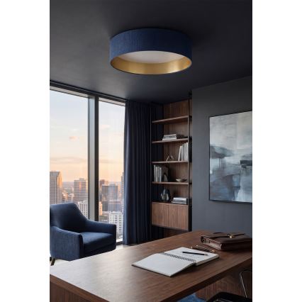 Brilagi - LED Stmívatelné stropní svítidlo VELVET SMART VARI LED/36W/230V 3000-6500K pr. 55 cm modrá/zlatá + dálkové ovládání