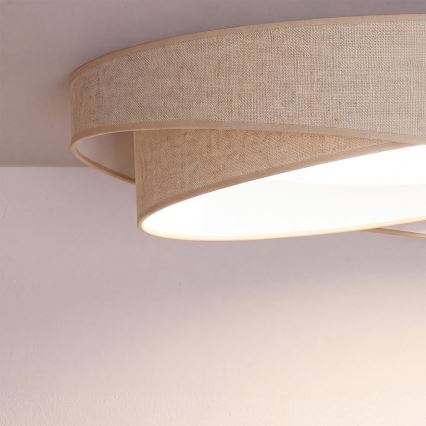 BRILAGI - LED Stmívatelné stropní svítidlo VELVET TWIST LED/36W/230V 3000-6000K pr. 65 cm Wi-Fi Tuya Beacon béžová + dálkové ovládání
