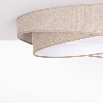BRILAGI - LED Stmívatelné stropní svítidlo VELVET TWIST LED/36W/230V 3000-6000K pr. 65 cm Wi-Fi Tuya Beacon béžová + dálkové ovládání