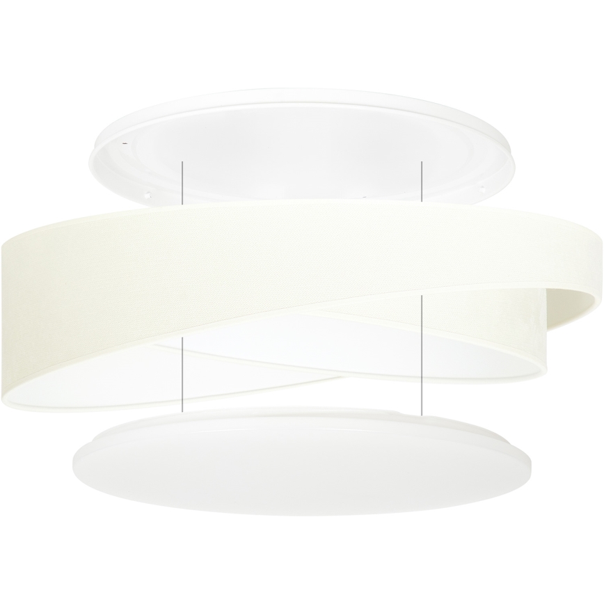 BRILAGI - LED Stmívatelné stropní svítidlo VELVET TWIST LED/36W/230V 3000-6000K pr. 65 cm Wi-Fi Tuya Beacon béžová + dálkové ovládání