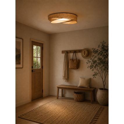 Brilagi - LED Stmívatelné stropní svítidlo VELVET TWIST LED/36W/230V 3000-6000K pr. 65 cm Wi-Fi Tuya Beacon béžová + dálkové ovládání