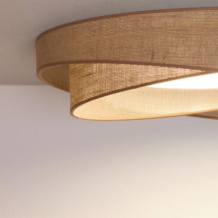 Brilagi - LED Stmívatelné stropní svítidlo VELVET TWIST LED/36W/230V 3000-6000K pr. 65 cm Wi-Fi Tuya Beacon béžová + dálkové ovládání