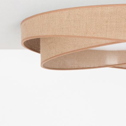 Brilagi - LED Stmívatelné stropní svítidlo VELVET TWIST LED/36W/230V 3000-6000K pr. 65 cm Wi-Fi Tuya Beacon béžová + dálkové ovládání