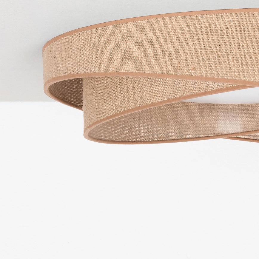 Brilagi - LED Stmívatelné stropní svítidlo VELVET TWIST LED/36W/230V 3000-6000K pr. 65 cm Wi-Fi Tuya Beacon béžová + dálkové ovládání