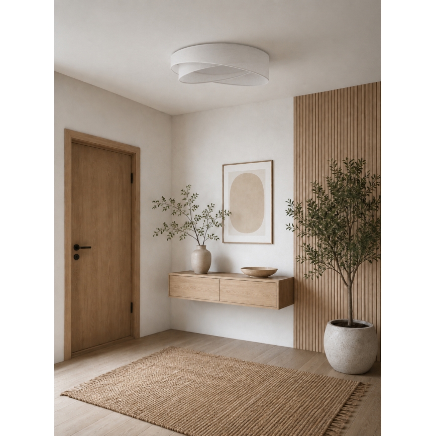 Brilagi - LED Stmívatelné stropní svítidlo VELVET TWIST LED/36W/230V 3000-6000K pr. 65 cm Wi-Fi Tuya Beacon bílá + dálkové ovládání