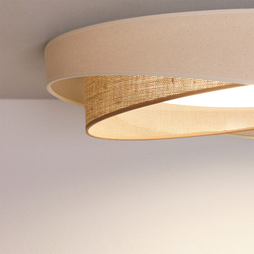 BRILAGI - LED Stmívatelné stropní svítidlo VELVET TWIST LED/36W/230V 3000-6000K pr. 65 cm Wi-Fi Tuya Beacon krémová/béžová + dálkové ovládání