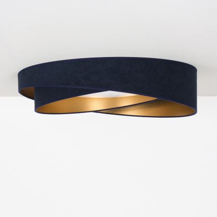 BRILAGI - LED Stmívatelné stropní svítidlo VELVET TWIST LED/36W/230V 3000-6000K pr. 65 cm Wi-Fi Tuya Beacon modrá/zlatá + dálkové ovládání