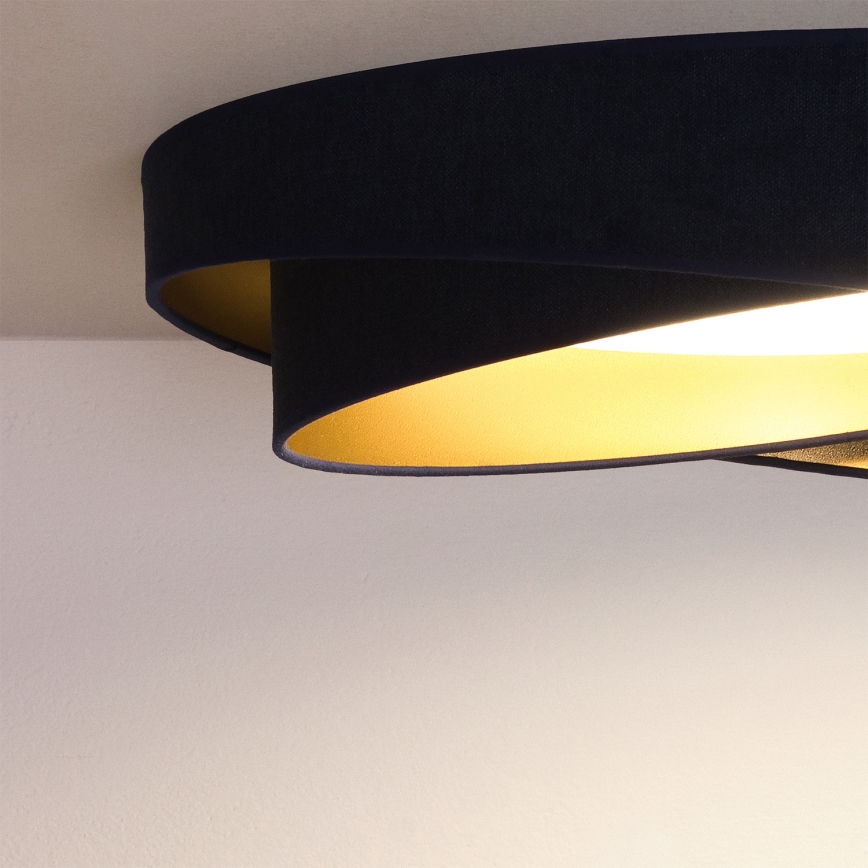 BRILAGI - LED Stmívatelné stropní svítidlo VELVET TWIST LED/36W/230V 3000-6000K pr. 65 cm Wi-Fi Tuya Beacon modrá/zlatá + dálkové ovládání