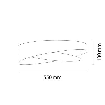 Brilagi - LED Stmívatelné stropní svítidlo VELVET TWIST LED/36W/230V 3000-6000K pr. 65 cm Wi-Fi Tuya Beacon vínová/zlatá + dálkové ovládání