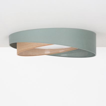 Brilagi - LED Stmívatelné stropní svítidlo VELVET TWIST LED/36W/230V 3000-6000K pr. 65 cm Wi-Fi Tuya Beacon zelená/béžová + dálkové ovládání