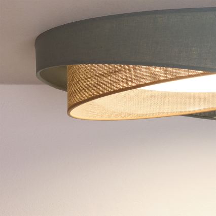 Brilagi - LED Stmívatelné stropní svítidlo VELVET TWIST LED/36W/230V 3000-6000K pr. 65 cm Wi-Fi Tuya Beacon zelená/béžová + dálkové ovládání