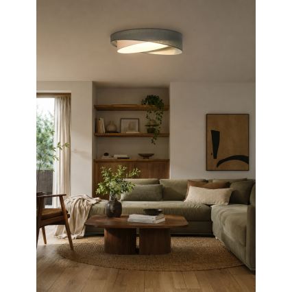 Brilagi - LED Stmívatelné stropní svítidlo VELVET TWIST LED/36W/230V 3000-6000K pr. 65 cm Wi-Fi Tuya Beacon zelená/bílá + dálkové ovládání