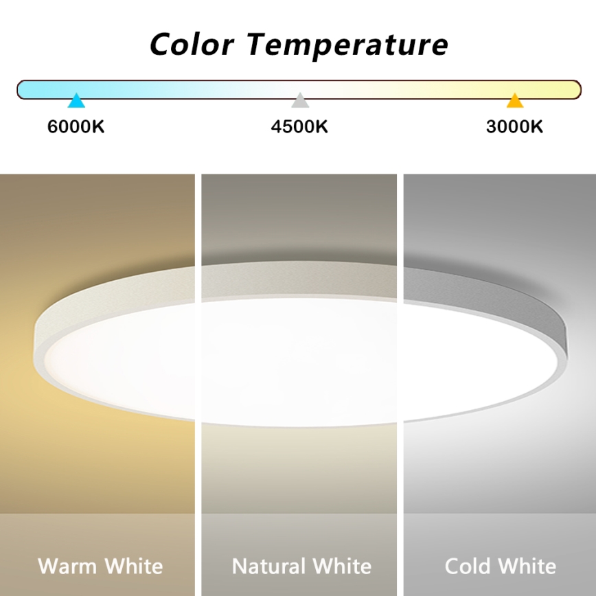 Brilagi - LED Stmívatelné stropní svítidlo POOL SMART LED/180W/230V 3000-6000K pr. 120 cm Wi-Fi Tuya bílá + dálkové ovládání