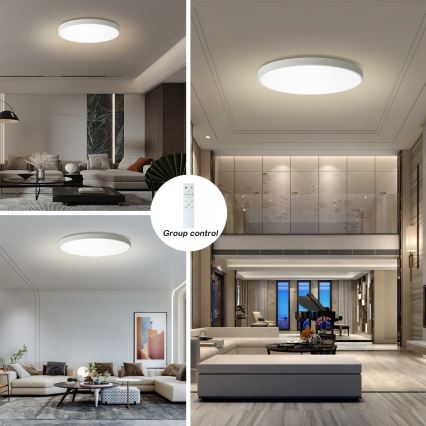 Brilagi - LED Stmívatelné stropní svítidlo POOL SMART LED/180W/230V 3000-6000K pr. 120 cm Wi-Fi Tuya bílá + dálkové ovládání