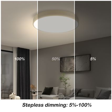 Brilagi - LED Stmívatelné stropní svítidlo POOL SMART LED/48W/230V 3000-6000K pr. 40 cm Wi-Fi Tuya béžová + dálkové ovládání