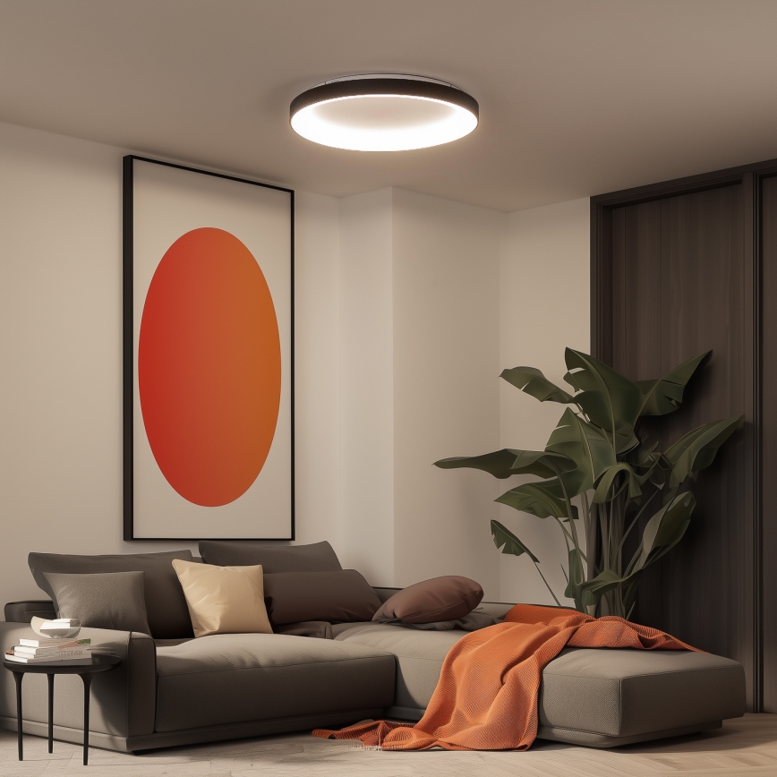 Brilagi - LED Stmívatelné stropní svítidlo FALCON II LED/108W/230V 3000-6500K pr. 80 cm černá + dálkové ovládání