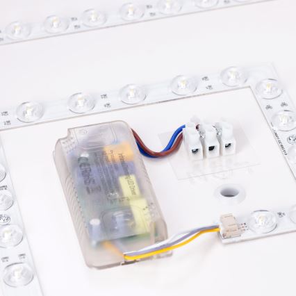 BRILAGI - LED Stmívatelné stropní svítidlo PILANA SQUARE LED/48W/230V 3000-6500K dub/béžová 42x42 cm + dálkové ovládání