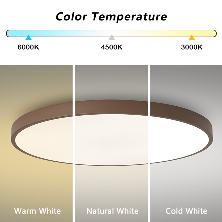 Brilagi - LED Stmívatelné svítidlo POOL SMART LED/100W/230V pr. 80 cm Wi-Fi Tuya + dálkové ovládání hnědá