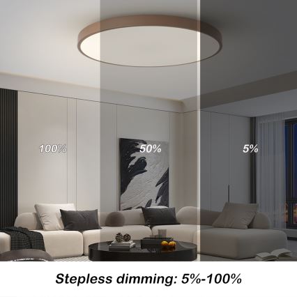 Brilagi - LED Stmívatelné svítidlo POOL SMART LED/100W/230V pr. 80 cm Wi-Fi Tuya + dálkové ovládání hnědá