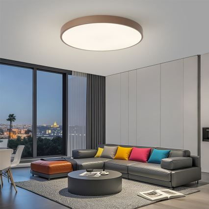 Brilagi - LED Stmívatelné svítidlo POOL SMART LED/100W/230V pr. 80 cm Wi-Fi Tuya + dálkové ovládání hnědá