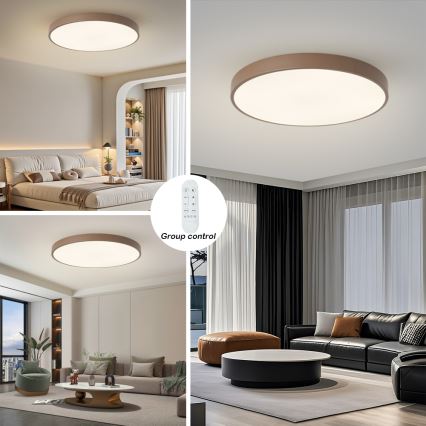 Brilagi - LED Stmívatelné svítidlo POOL SMART LED/100W/230V pr. 80 cm Wi-Fi Tuya + dálkové ovládání hnědá