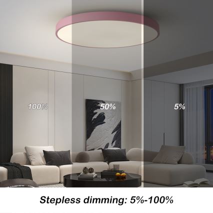 Brilagi - LED Stmívatelné svítidlo POOL SMART LED/100W/230V pr. 80 cm Wi-Fi Tuya + dálkové ovládání růžová