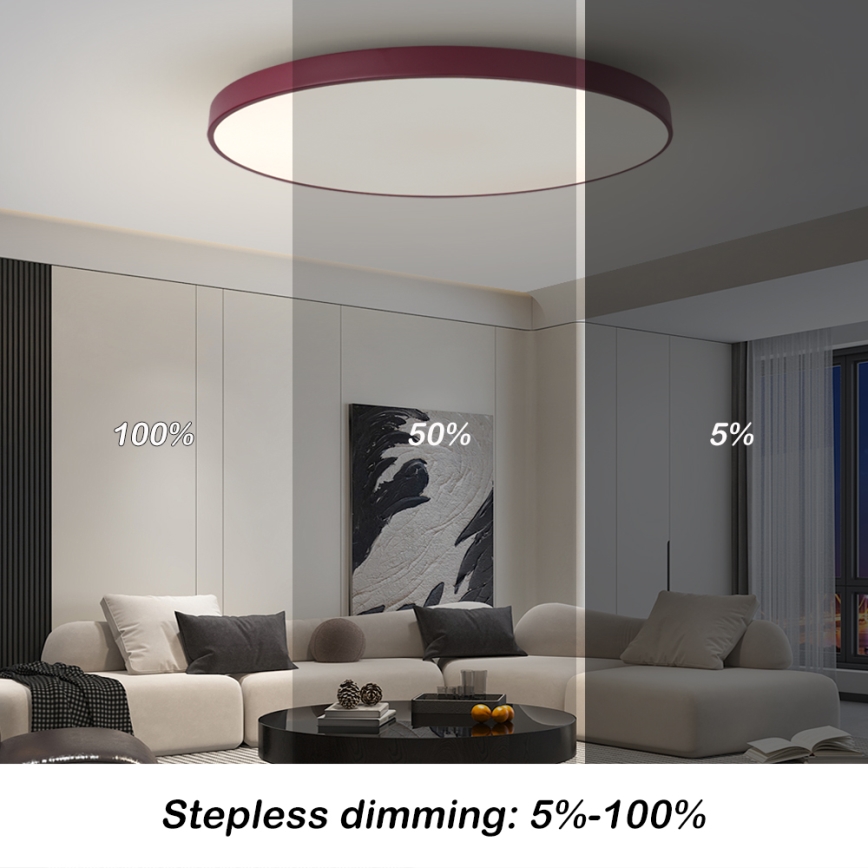 Brilagi - LED Stmívatelné svítidlo POOL SMART LED/128W/230V pr. 100 cm Wi-Fi Tuya + dálkové ovládání burgundy