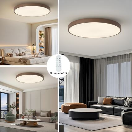 Brilagi - LED Stmívatelné svítidlo POOL SMART LED/128W/230V pr. 100 cm Wi-Fi Tuya + dálkové ovládání hnědá