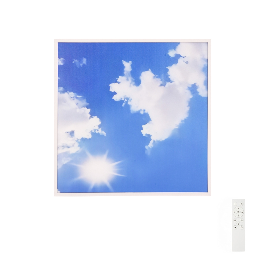 Brilagi - LED Stmívatelné stropní svítidlo SLIMFRAME SKY LED/58W/230V 60x60 cm 3000-6000K stříbrná/modrá + dálkové ovládání