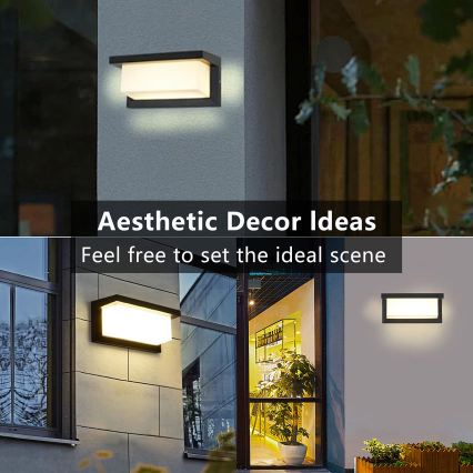 Brilagi - LED Stmívatelné venkovní nástěnné svítidlo BRICKY 1xE27/6W/230V 2700-6500K IP54 černá